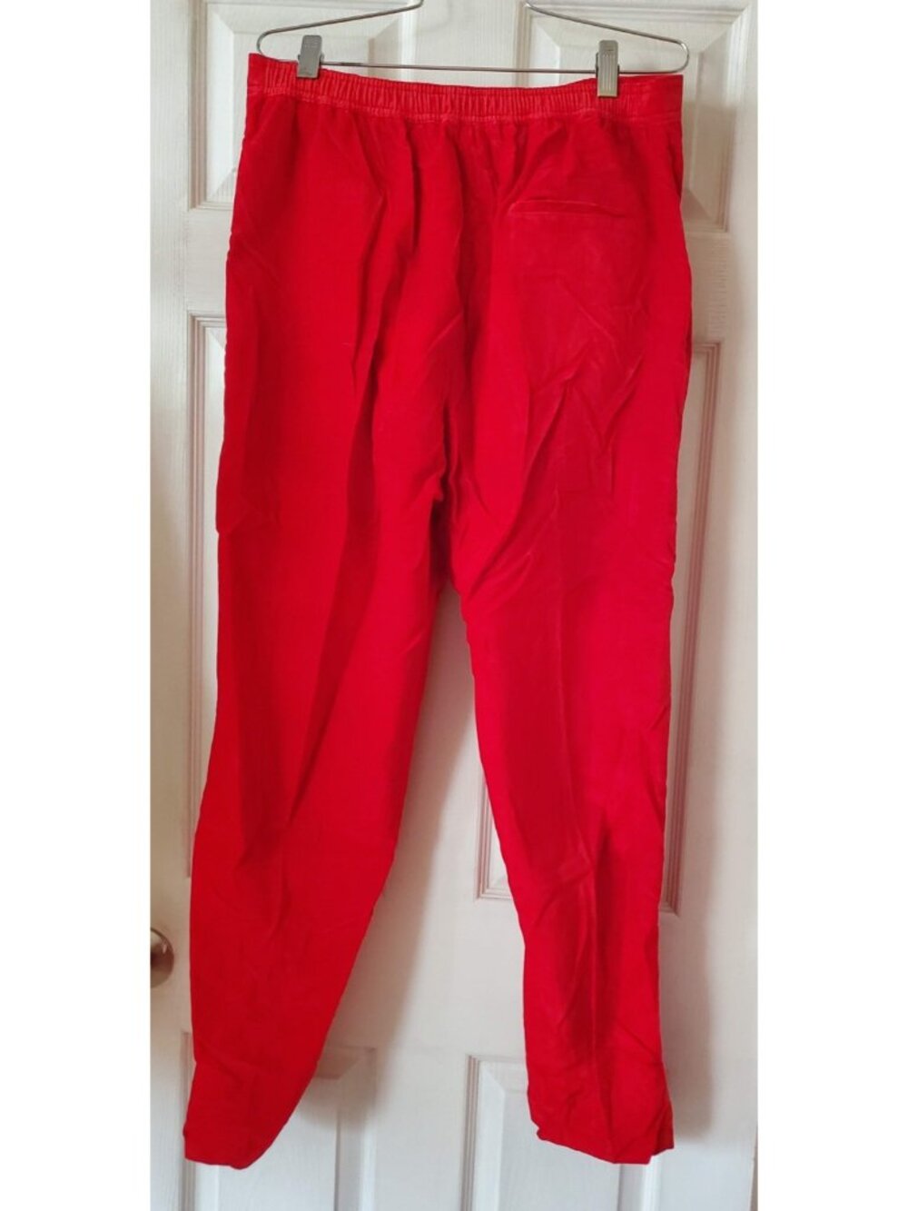 VINTAGE CERVELLE WOMENS RED COTTON VELOUR PANTS SIZE 1X NWOT